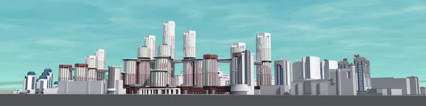 Місто майбутнього. Модель міських кварталів — стокове фото