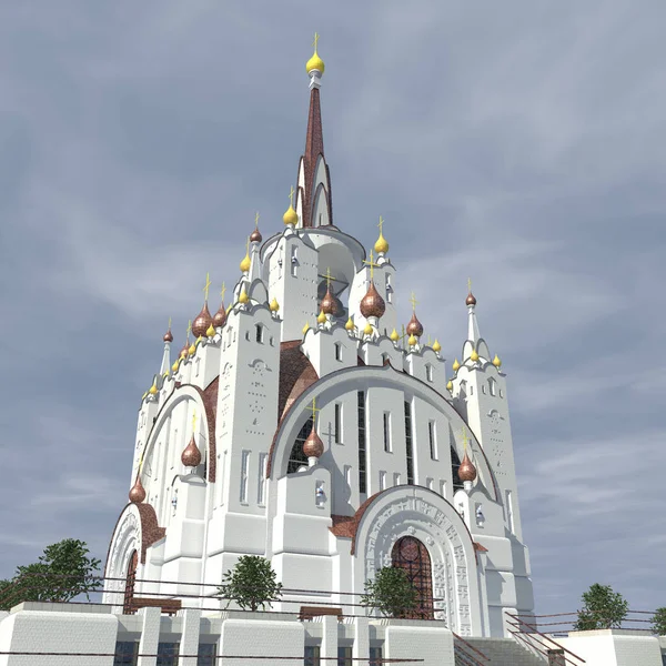 Православная церковь в современном стиле — стоковое фото