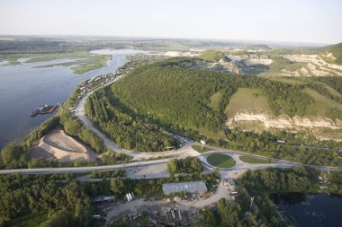 Samara şehir hava ile çevresi. Samara bölgesi doğası.