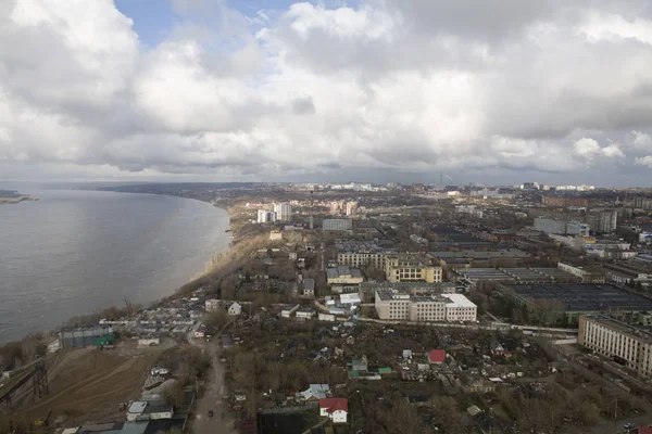 Město Samara a okolí ze vzduchu — Stock fotografie
