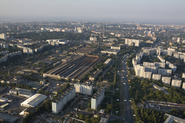 the city of Samara and its surroundings from the air
