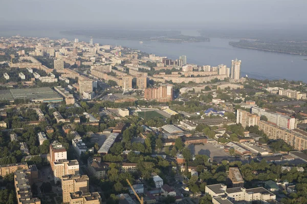 The city of Samara and its surroundings from the air — Stock Photo, Image