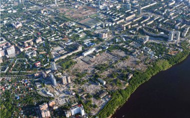 Samara şehir çeyrek hava görünümü