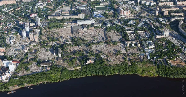 Barrios de la ciudad de Samara vista aérea — Foto de Stock