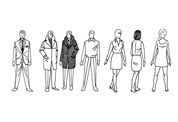 男性と女性の様式化された図 — ストック写真