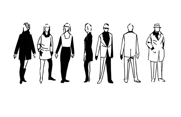Figuras estilizadas de homens e mulheres — Fotografia de Stock