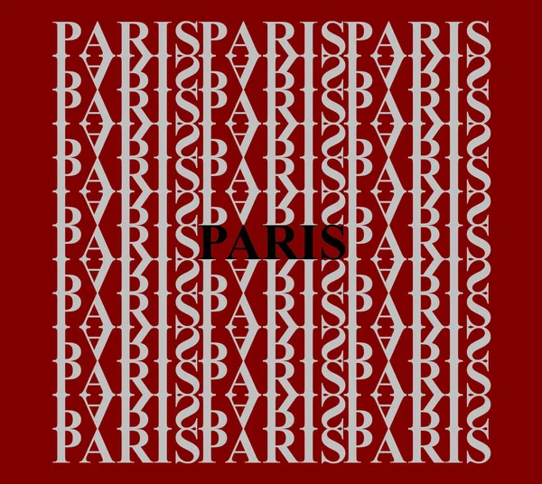 Paris. Kentin adı İngilizce harfleri desenini arka plan üzerinde.