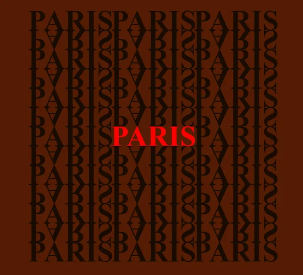 Paris. Kentin adı İngilizce harfleri desenini arka plan üzerinde.