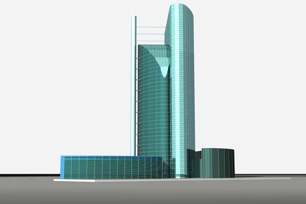 Modelo 3D de un rascacielos — Foto de Stock