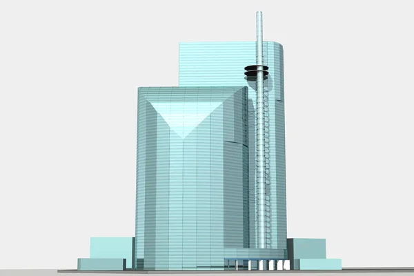Modelo 3D de un rascacielos — Foto de Stock