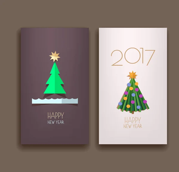 Tarjetas festivas 2017 . — Archivo Imágenes Vectoriales