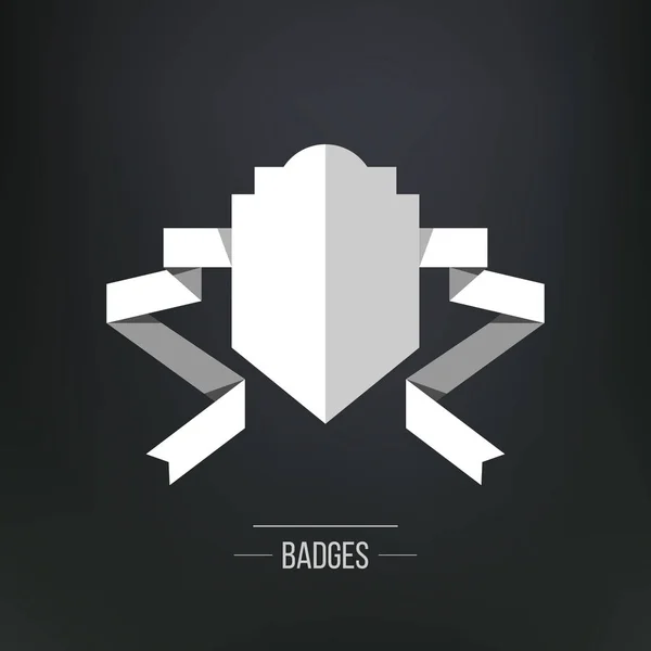 Modern ontwerp badge met lint — Stockvector