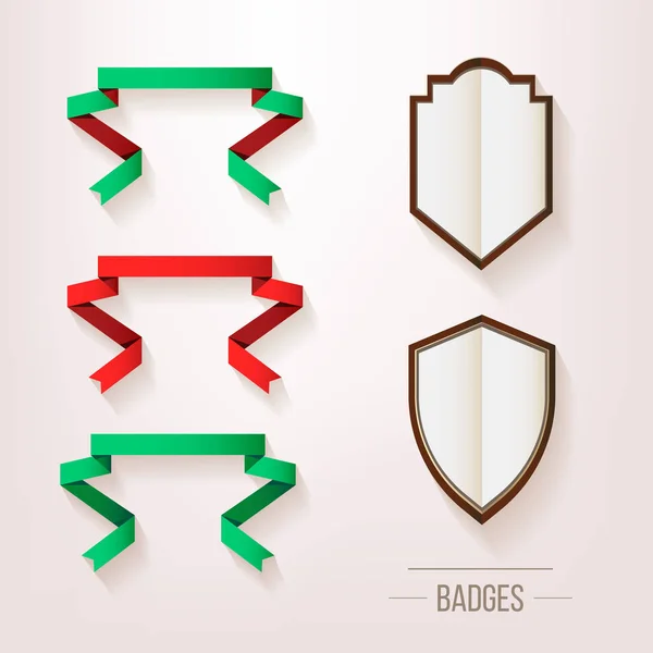 Moderne platte ontwerp badges collectie — Stockvector