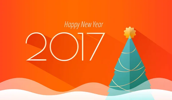 Feliz ano novo 2017 cartão — Vetor de Stock