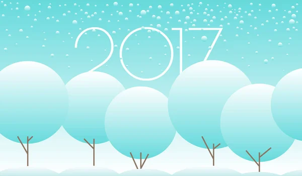 Новорічний 2017 вітальний плакат — стоковий вектор