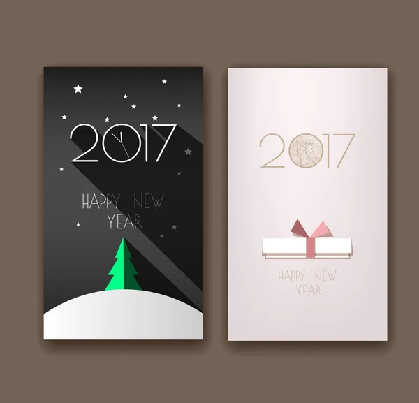 2017 축제 카드 — 스톡 벡터