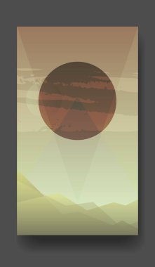 manzara ile renkli kart