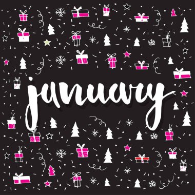 Noel kartı ile Ocak