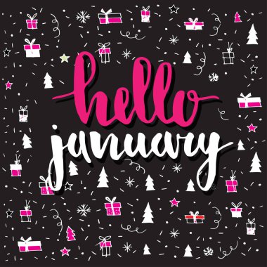 Noel kartı ile Ocak