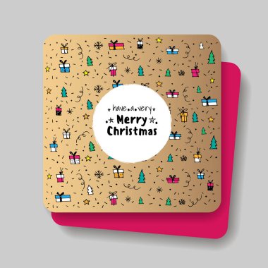 neşeli Noel kartıyla