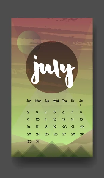 Färgade kalender kort — Stock vektor