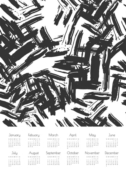 Gestaltung der Kalenderkarte — Stockvektor