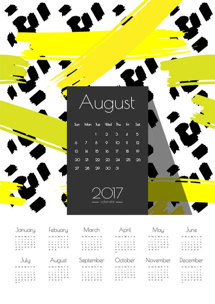 黄色のカレンダー カード — ストックベクタ