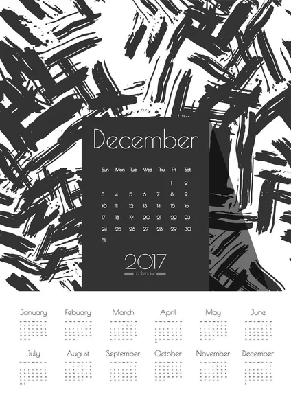 Gestaltung der Kalenderkarte — Stockvektor