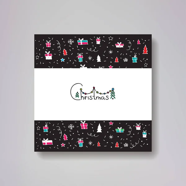 Hermosa tarjeta de Feliz Navidad — Vector de stock