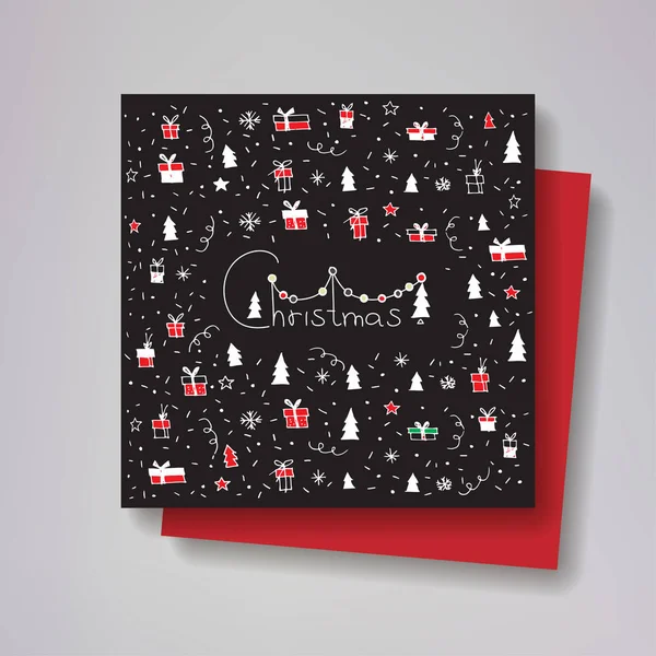 Hermosa tarjeta de Feliz Navidad — Vector de stock