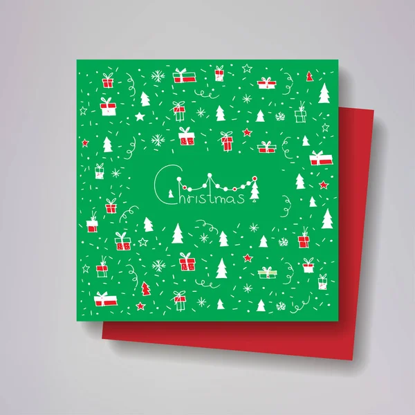 Schöne Weihnachtskarte — Stockvektor