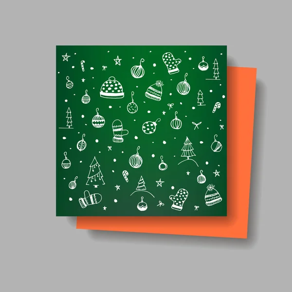 Hermosa tarjeta de Navidad — Vector de stock