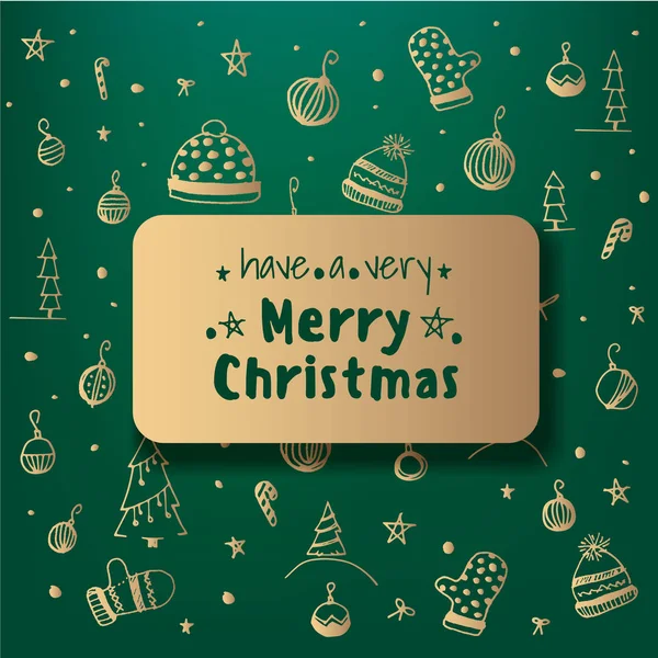 Hermosa tarjeta de Navidad — Vector de stock