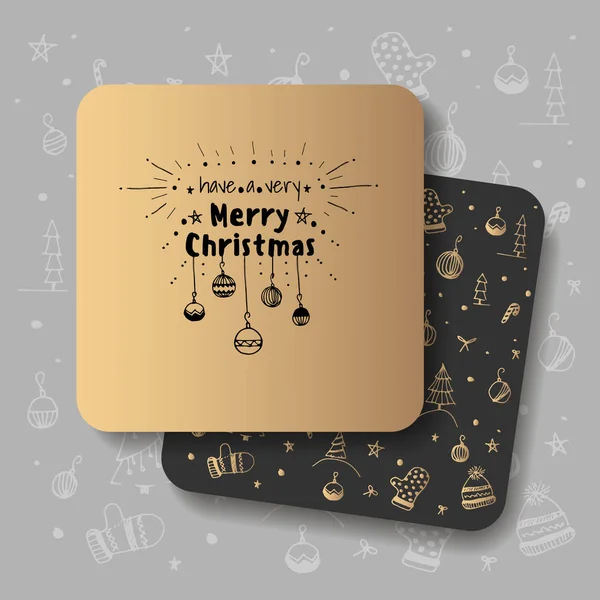 Tarjeta de navidad feliz — Vector de stock