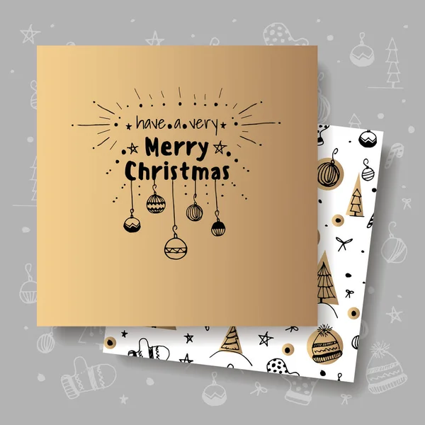Hermosa tarjeta de Navidad — Vector de stock