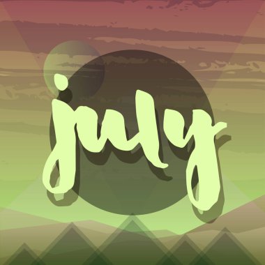 Temmuz renkli günlüğü kartı