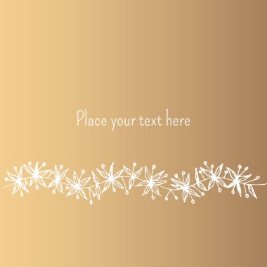 Botanik elemanları ile altın kartı