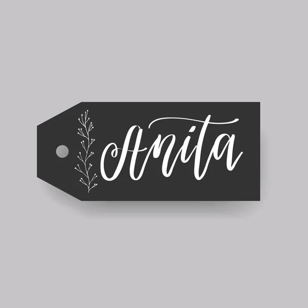 Anita nombre femenino — Vector de stock
