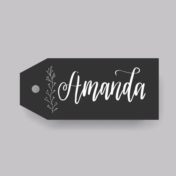 Amanda nombre femenino — Vector de stock