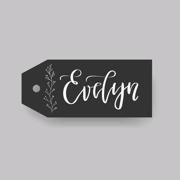 Evelyn nombre femenino — Vector de stock