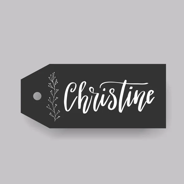 Christine nombre femenino — Vector de stock