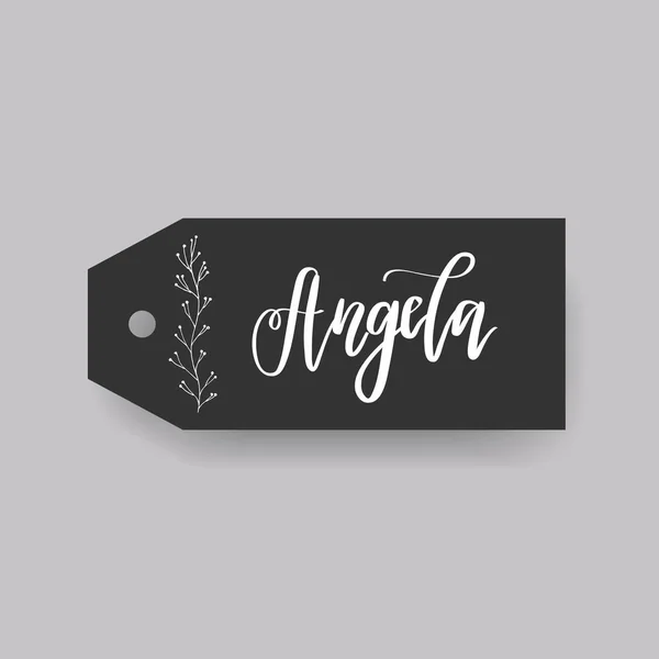 Angela  female first name — Stock Vector