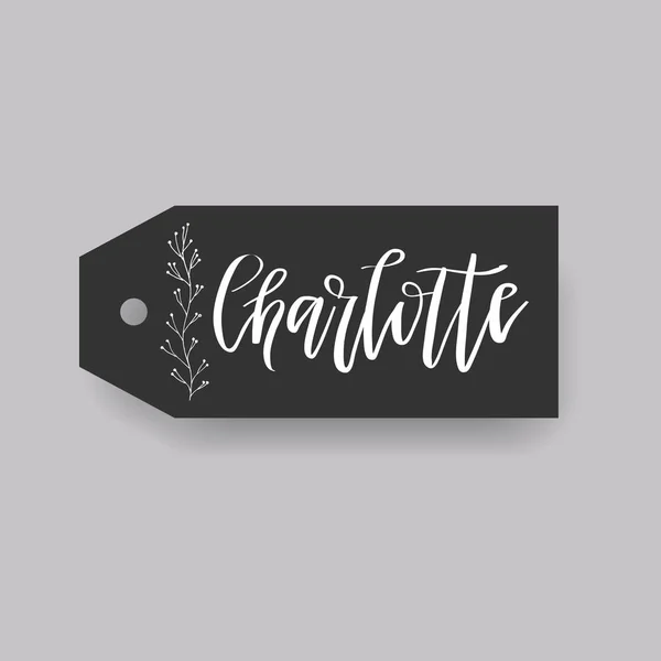Charlotte nombre femenino — Vector de stock