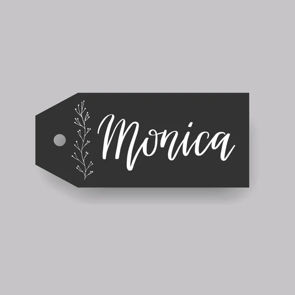 Monica nombre femenino — Vector de stock