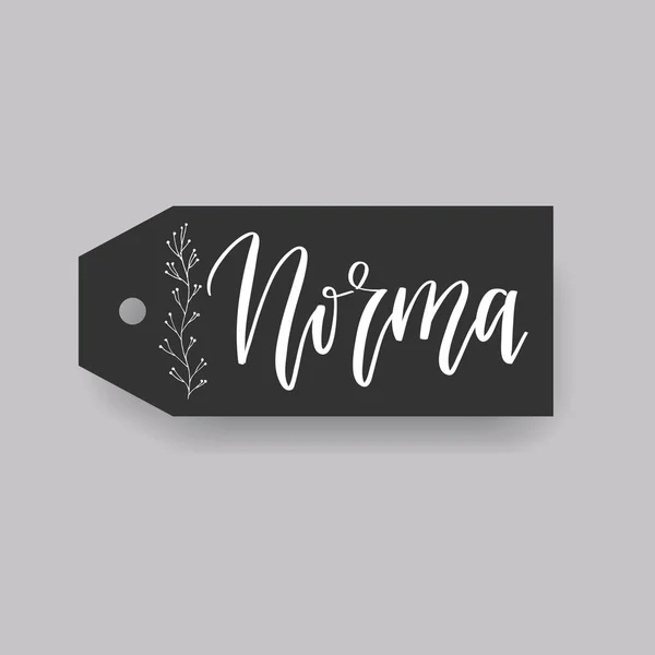 Norma  female first name — Stock Vector