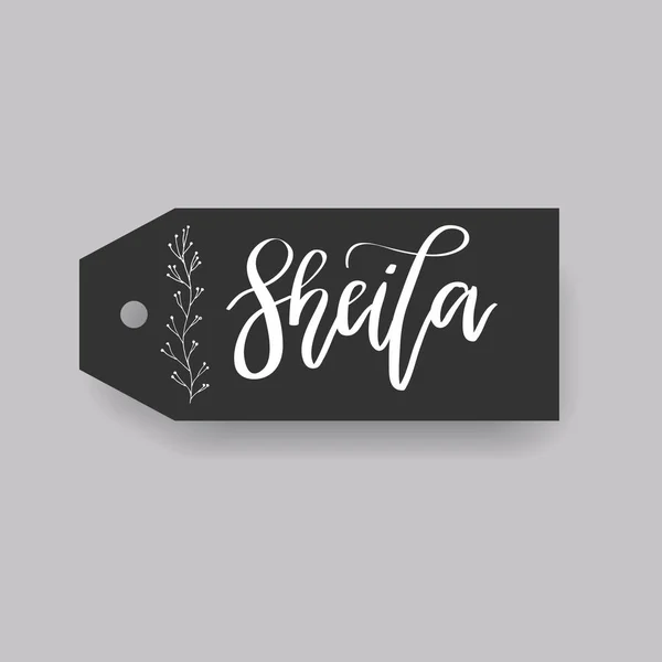 Sheila  female first name — Stock Vector