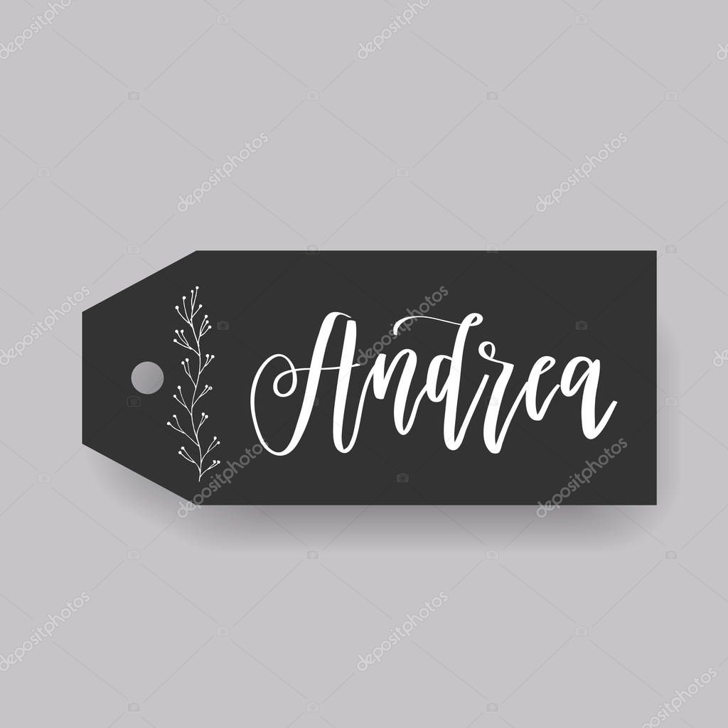 Andrea nombre femenino Vector de stock por