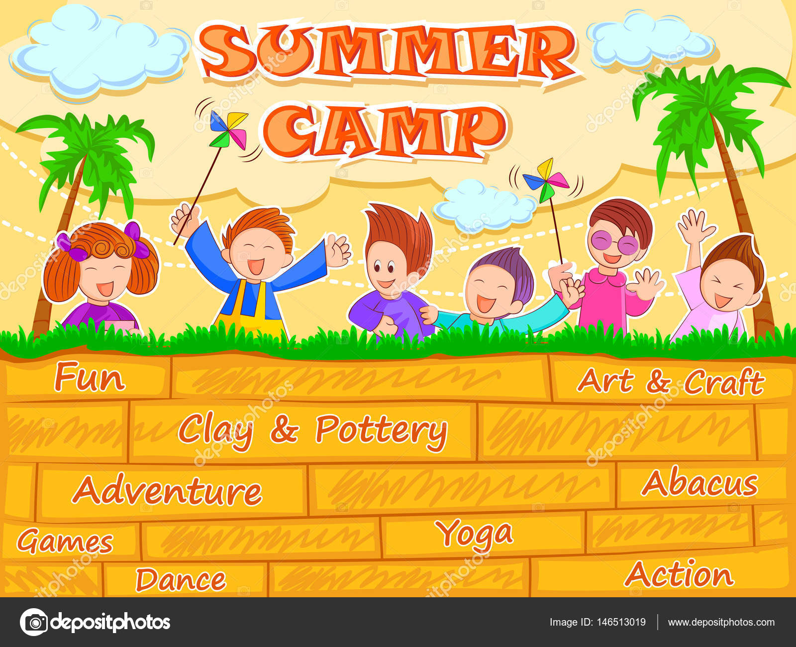 images Banner Summer Camp Poster Background https depositphotos com 146513019 stock illustration banner poster design template for html