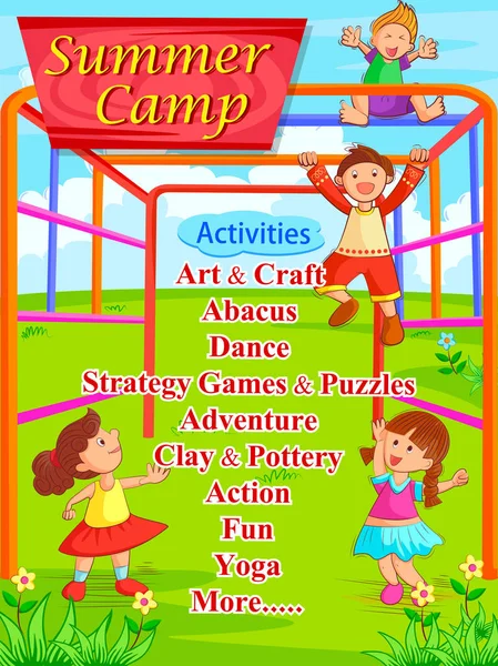 Banner poster design template for Kids Summer Camp activities Stock Vector  Image by ©PremiumStock #146513231