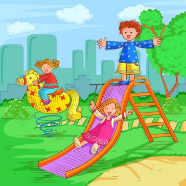 Çocuklar oynarken ve yaz tatil keyfi